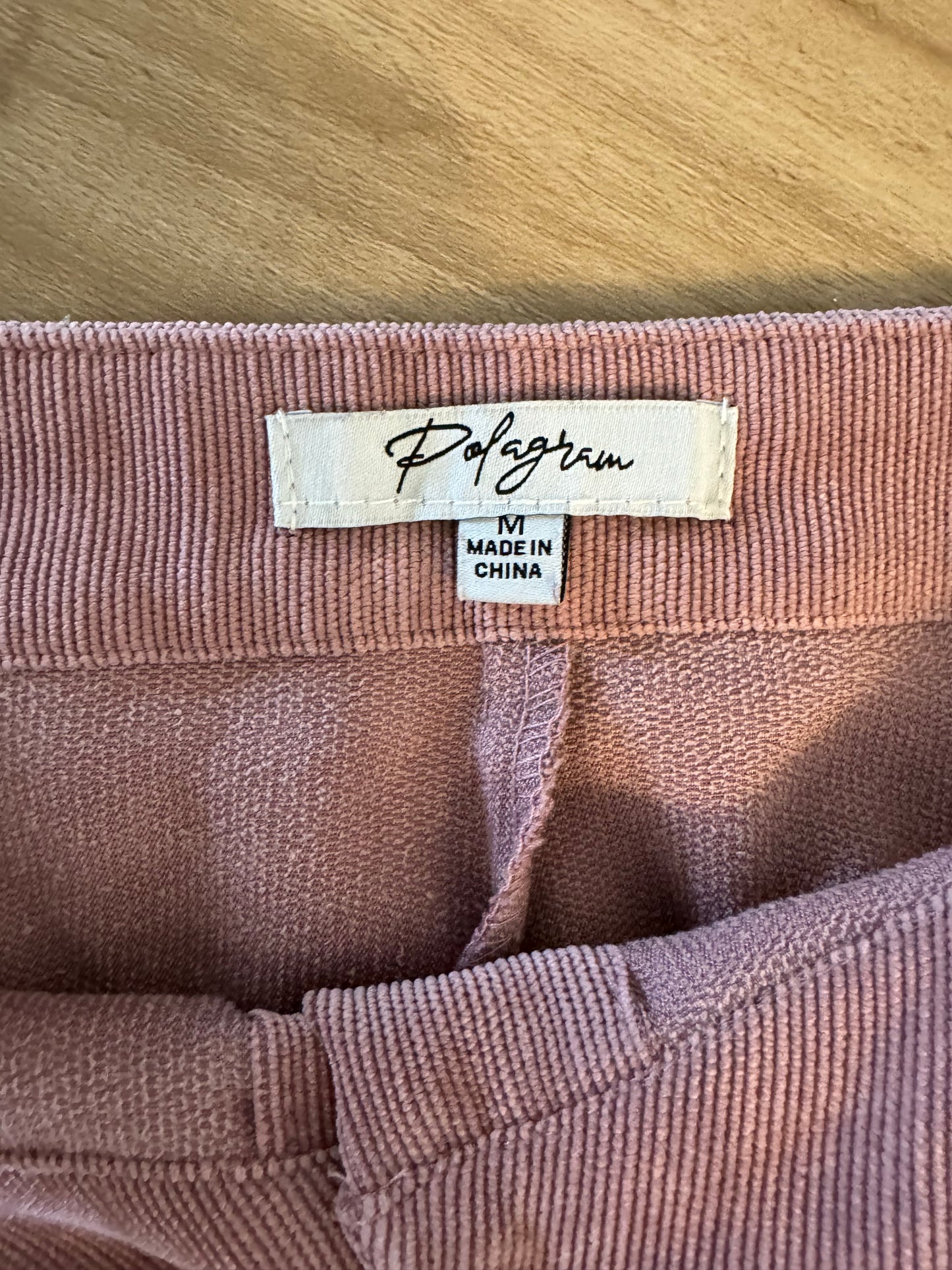 Polagram Corduroy Dusty Rose Pencil Skirt