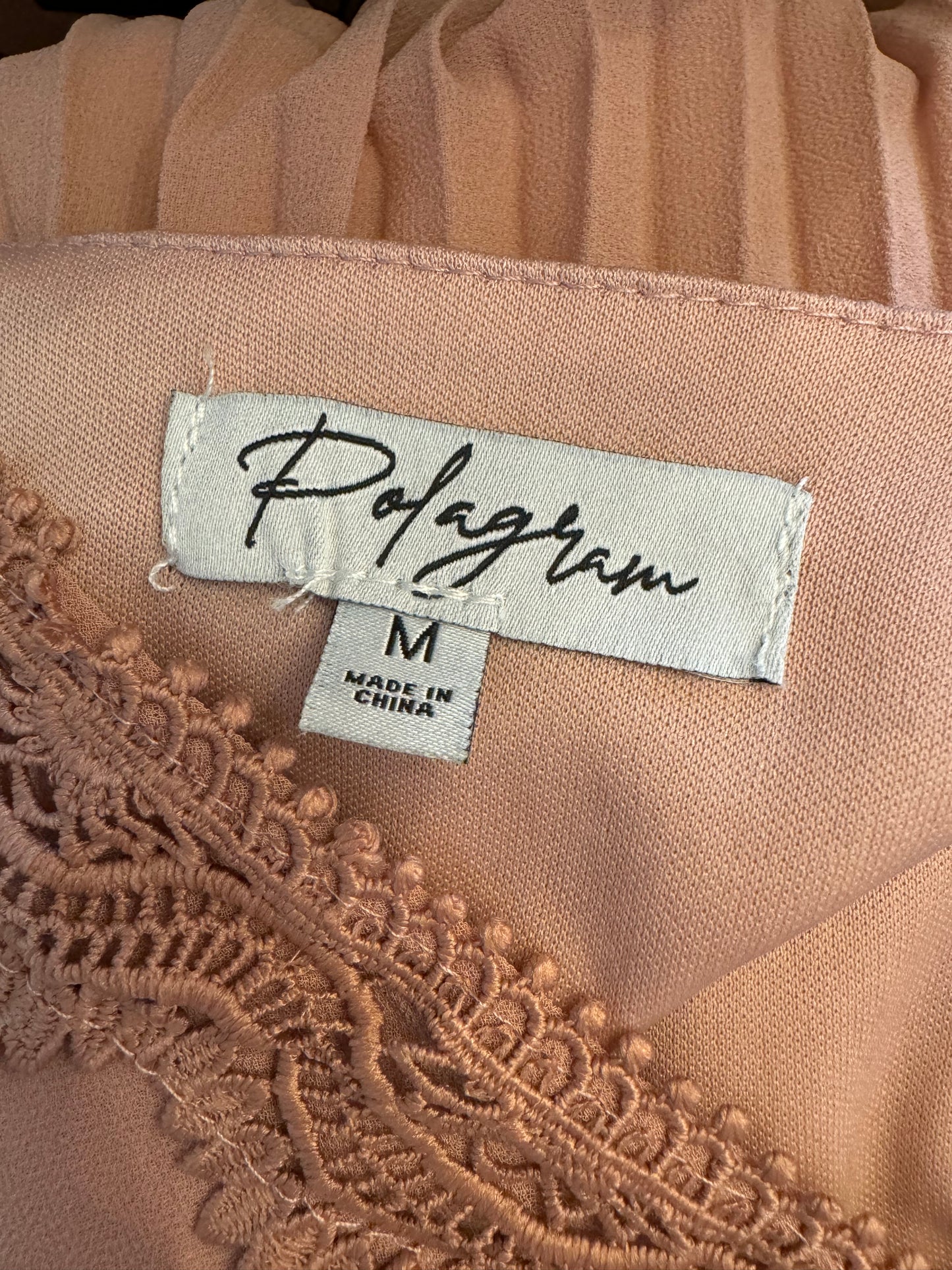 Polagram Dusty Rose Pleated Midi Dress