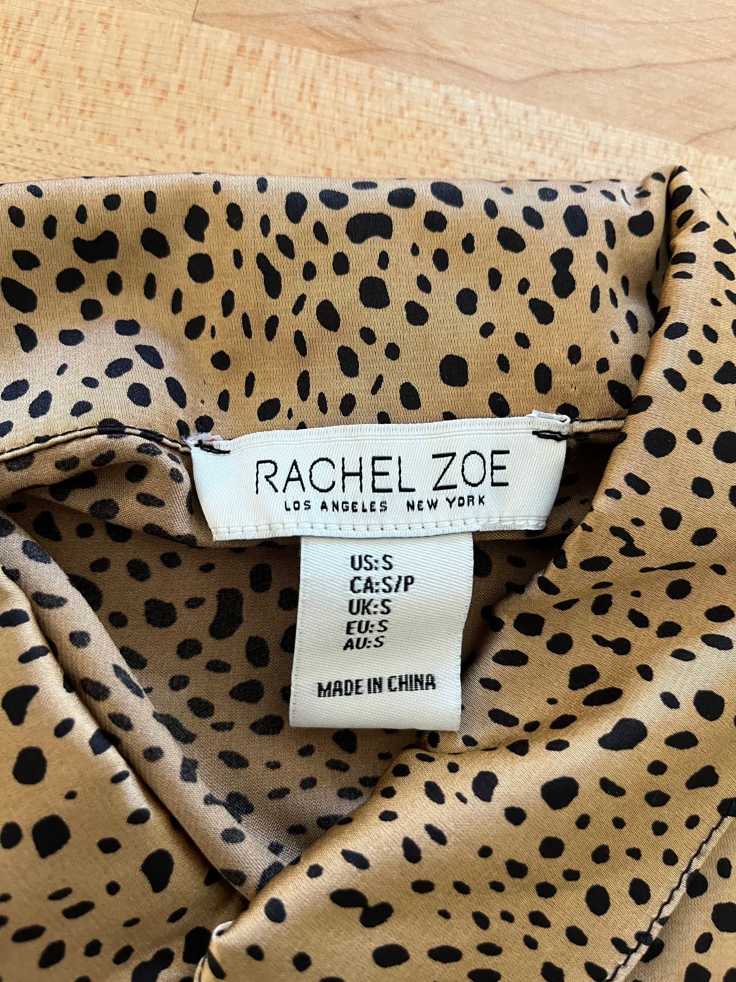 Rachel Zoe Cheetah Print Button Front Top