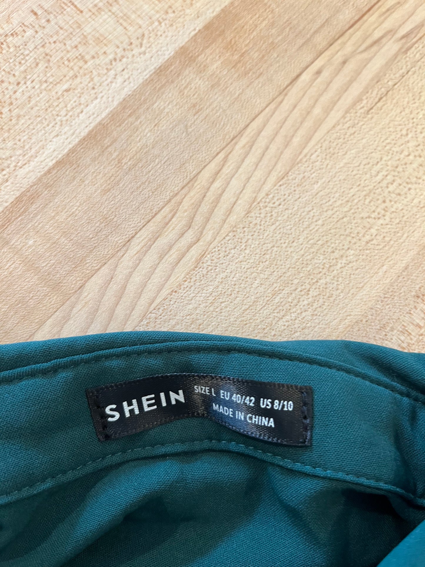 Shein Green Peplum Top