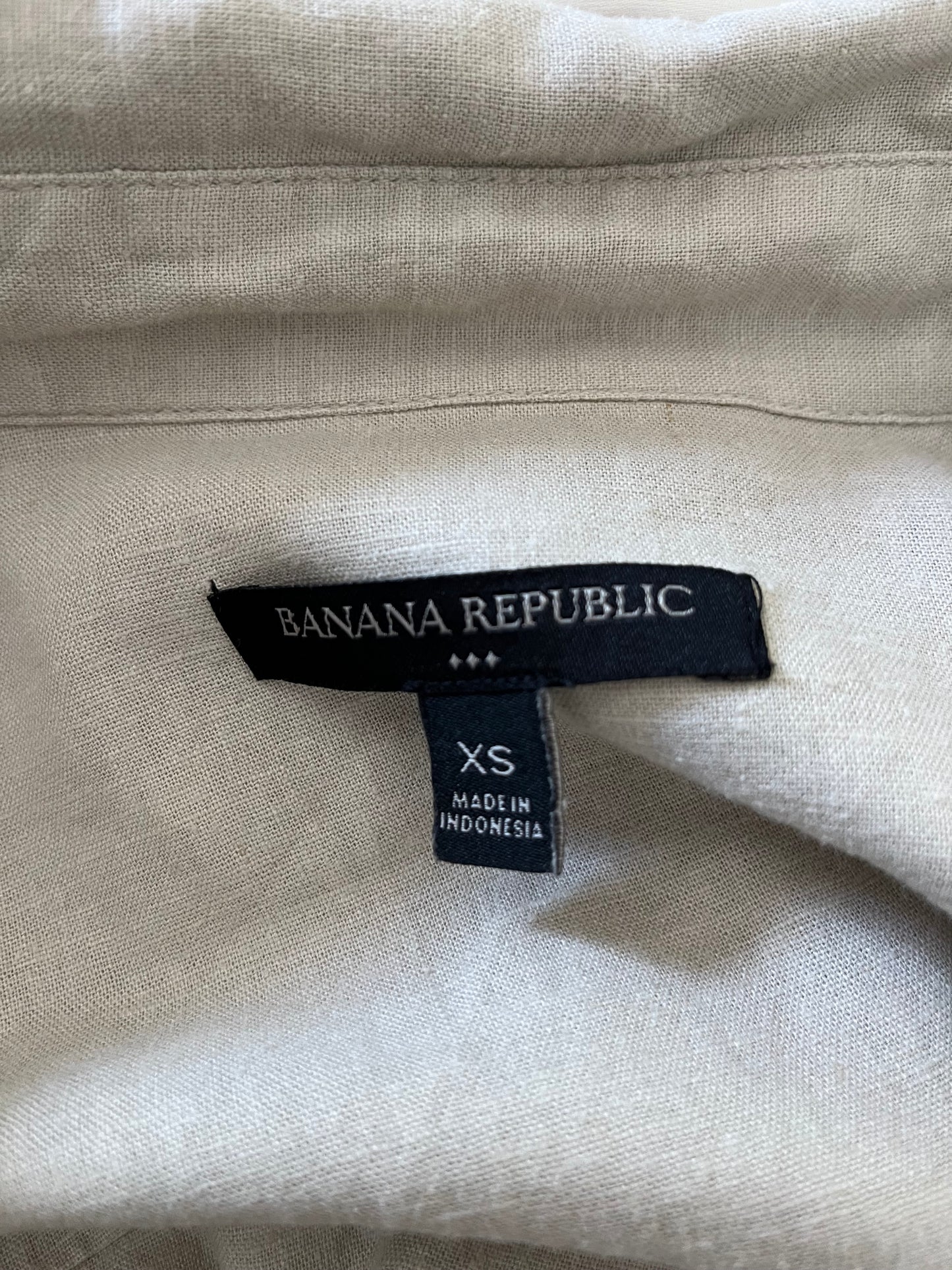 Banana Republic Beige Button Front Midi Dress