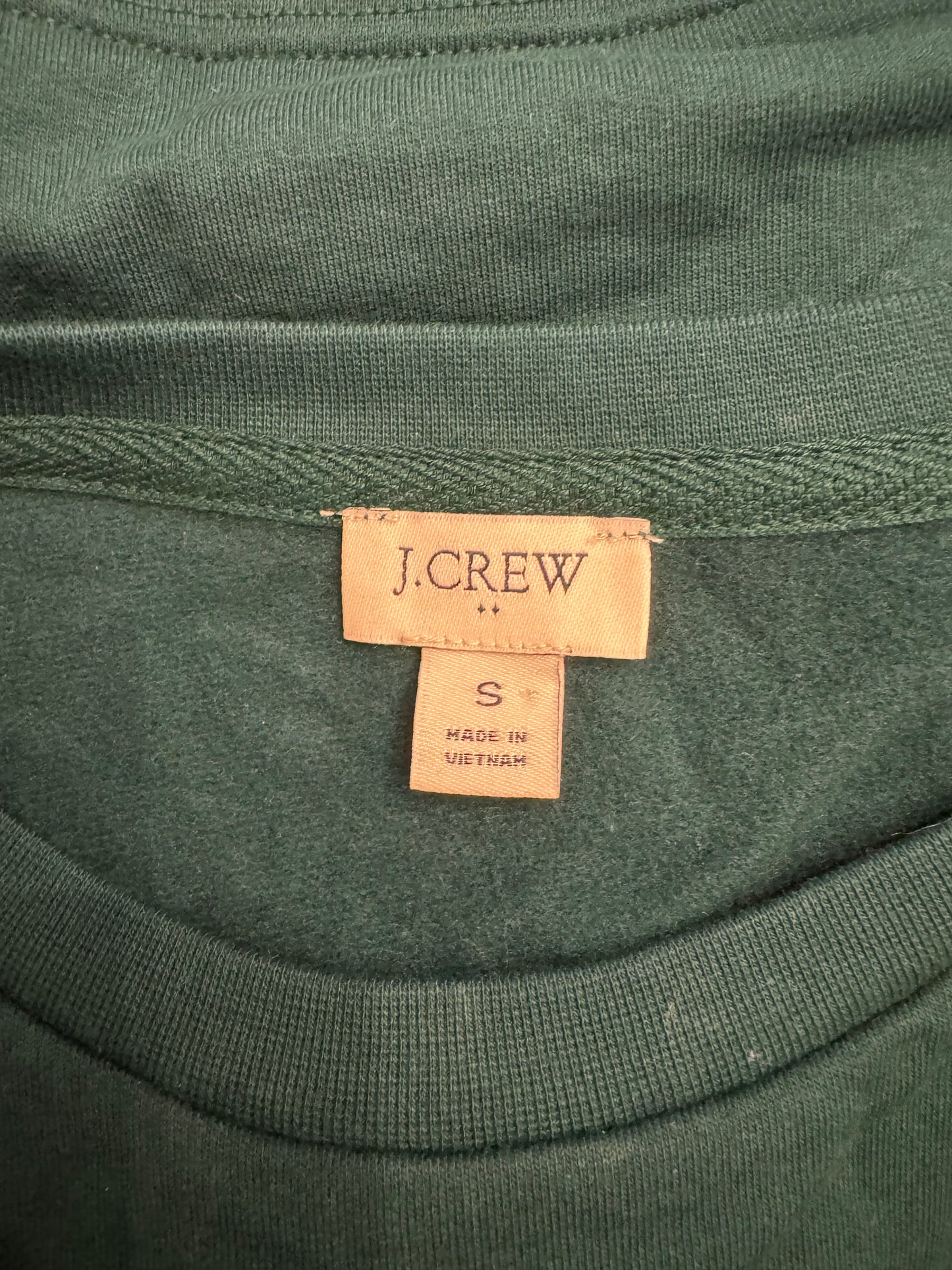 J. Crew Green Sweatshirt With Floral Accent