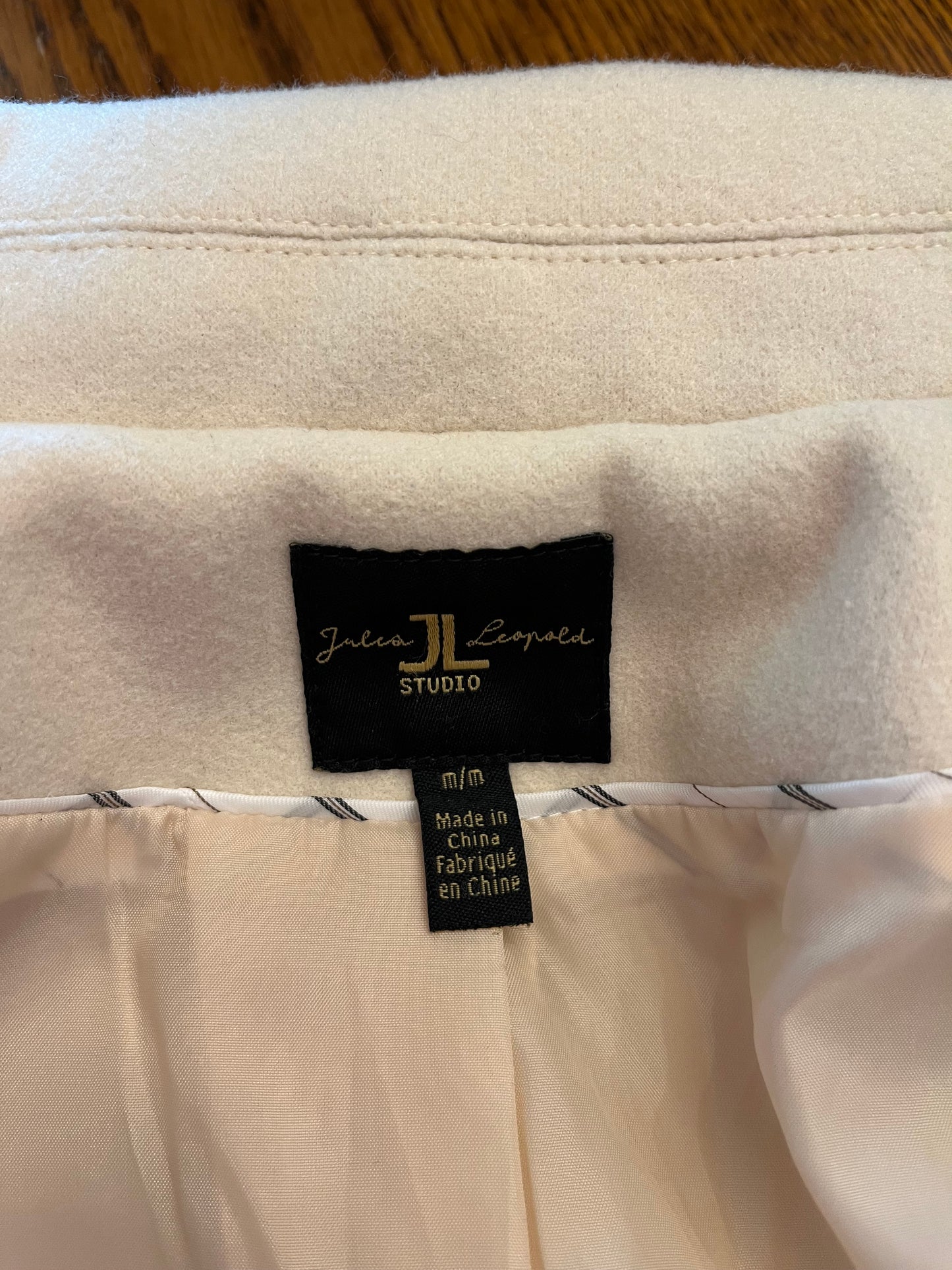 Jules Leopold Cream Pea Coat