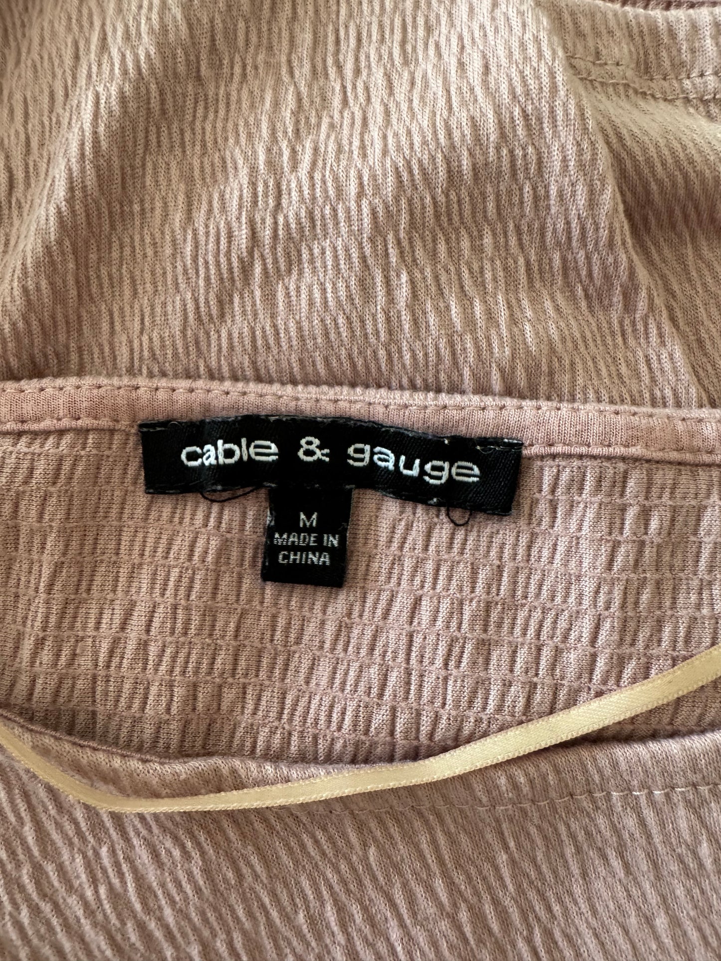 Cable & Gauge Dusty Rose Top