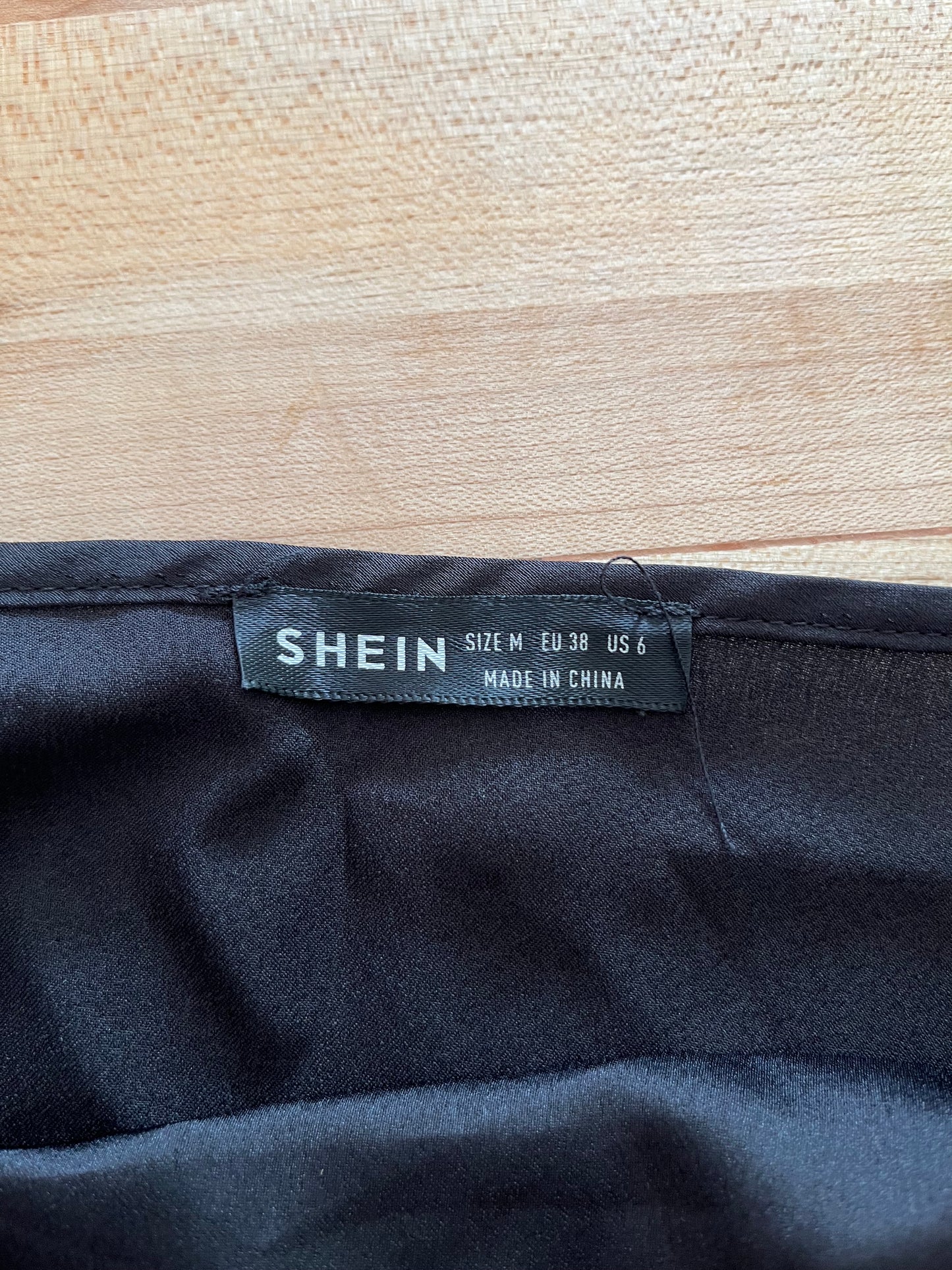 Shein Black Satin Top