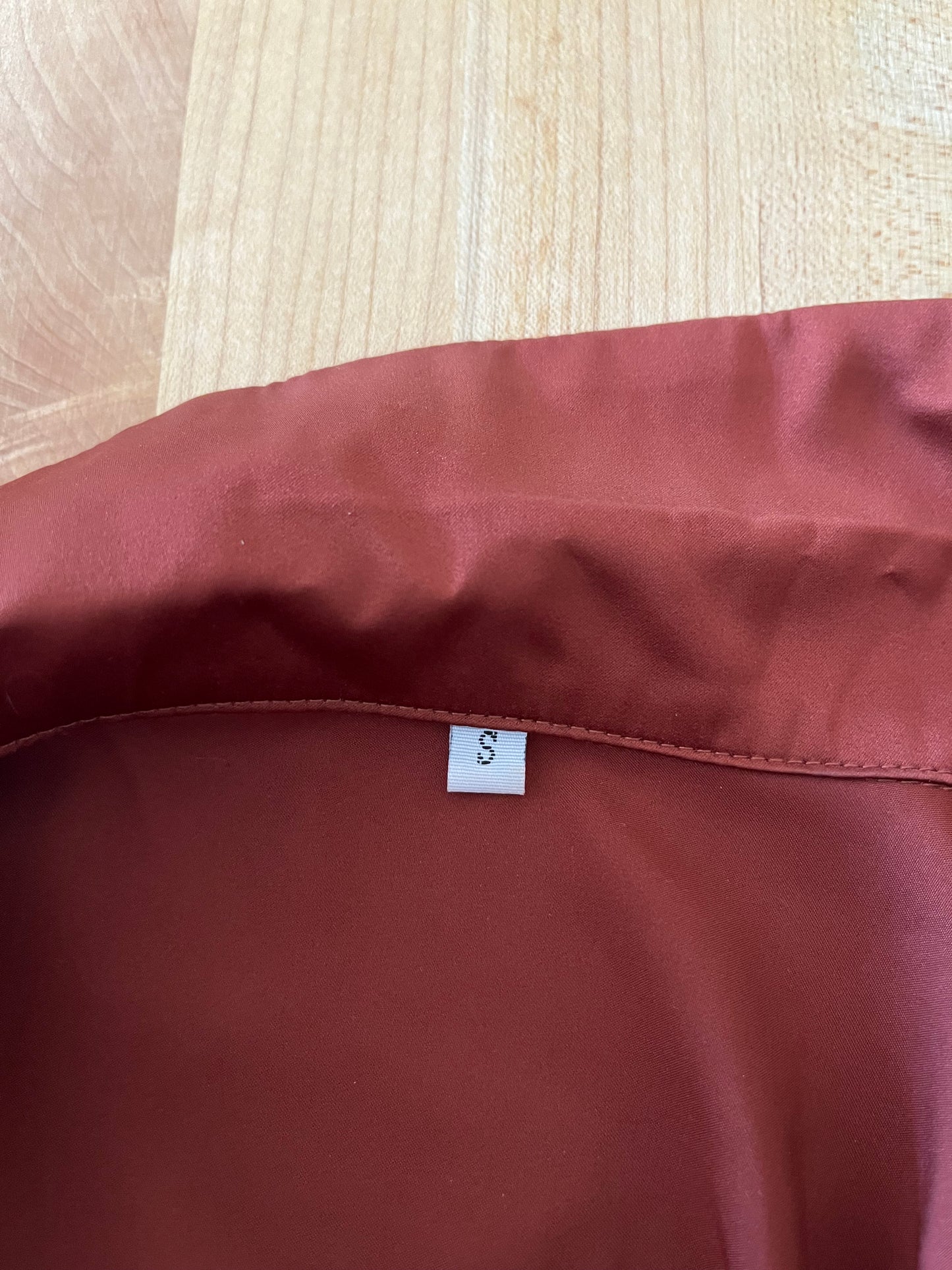 No Brand Rust Satin Midi Dress