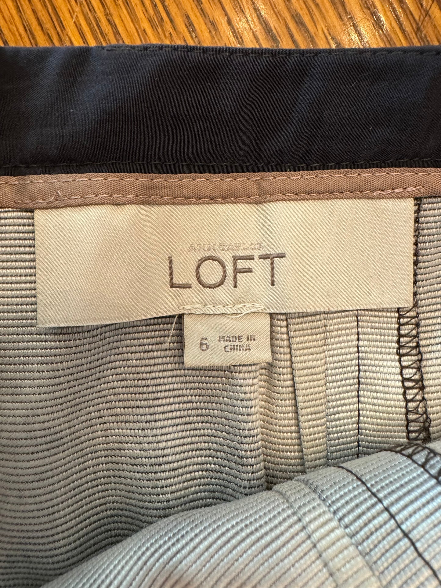 LOFT Navy Floral Pencil Skirt