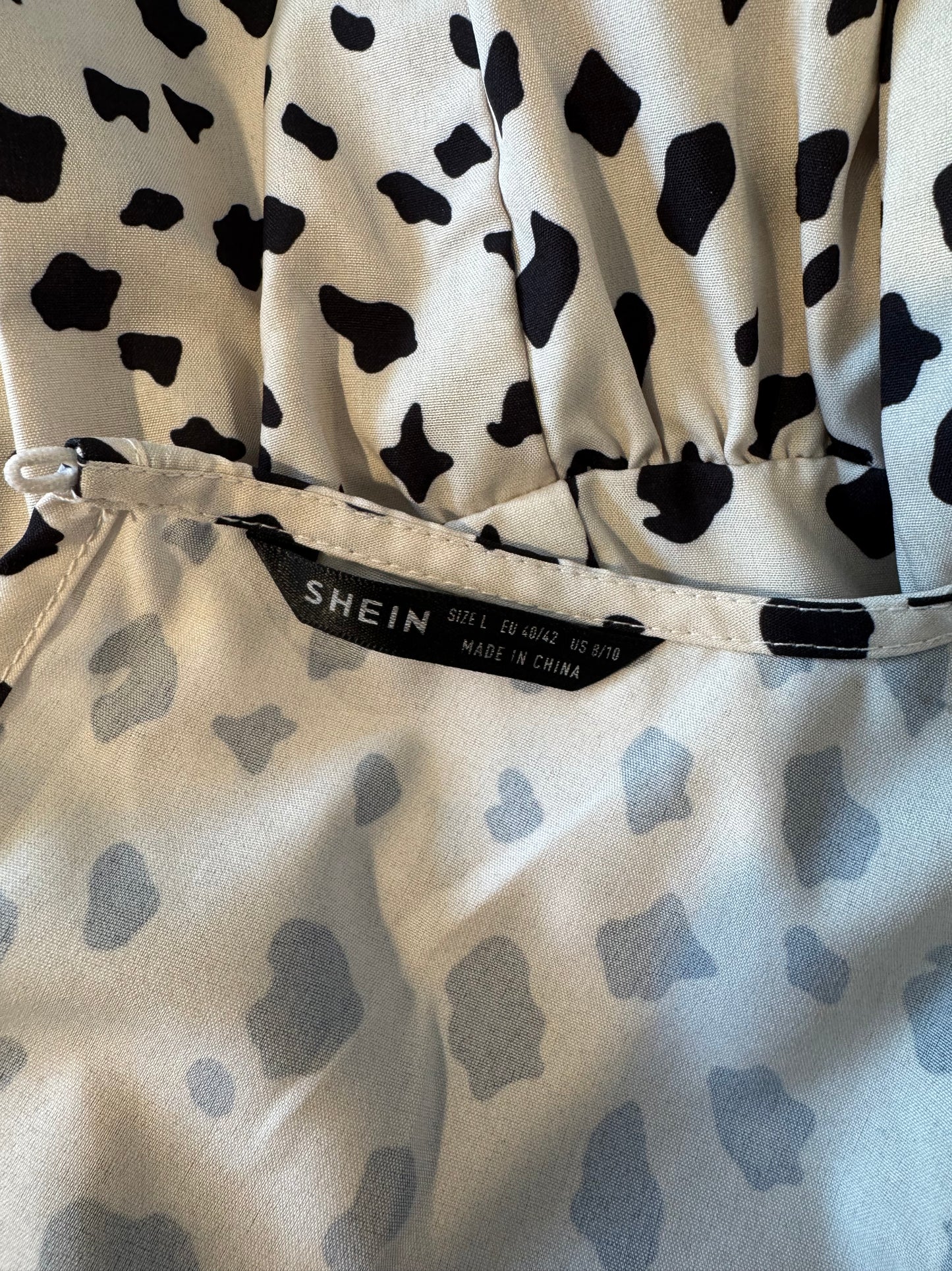 Shein Cheetah Print Peplum Top