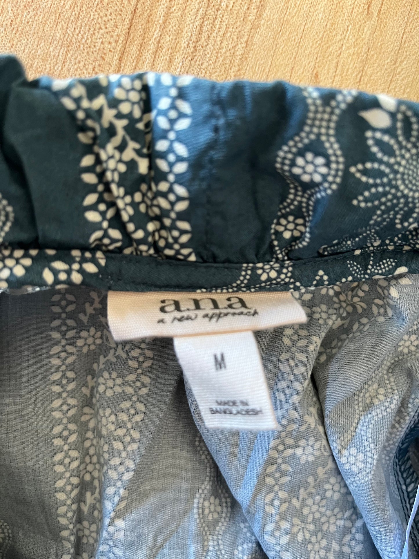 A.N.A. Blue Floral Print Top