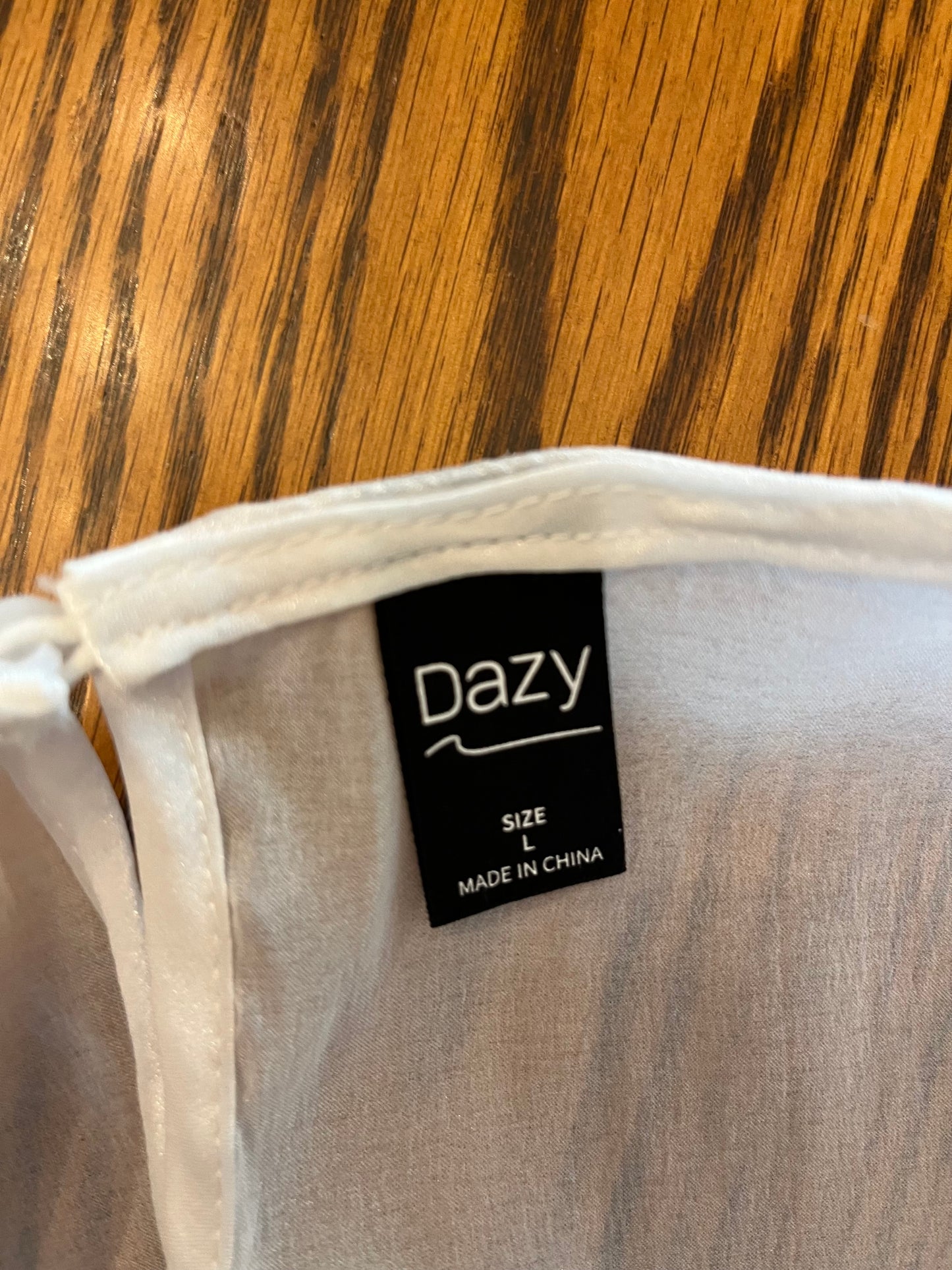 Dazy White Satin Top