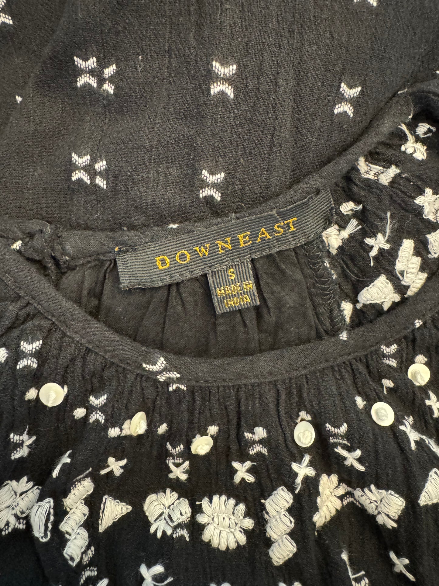 Downeast Black and White Print Midi Dress