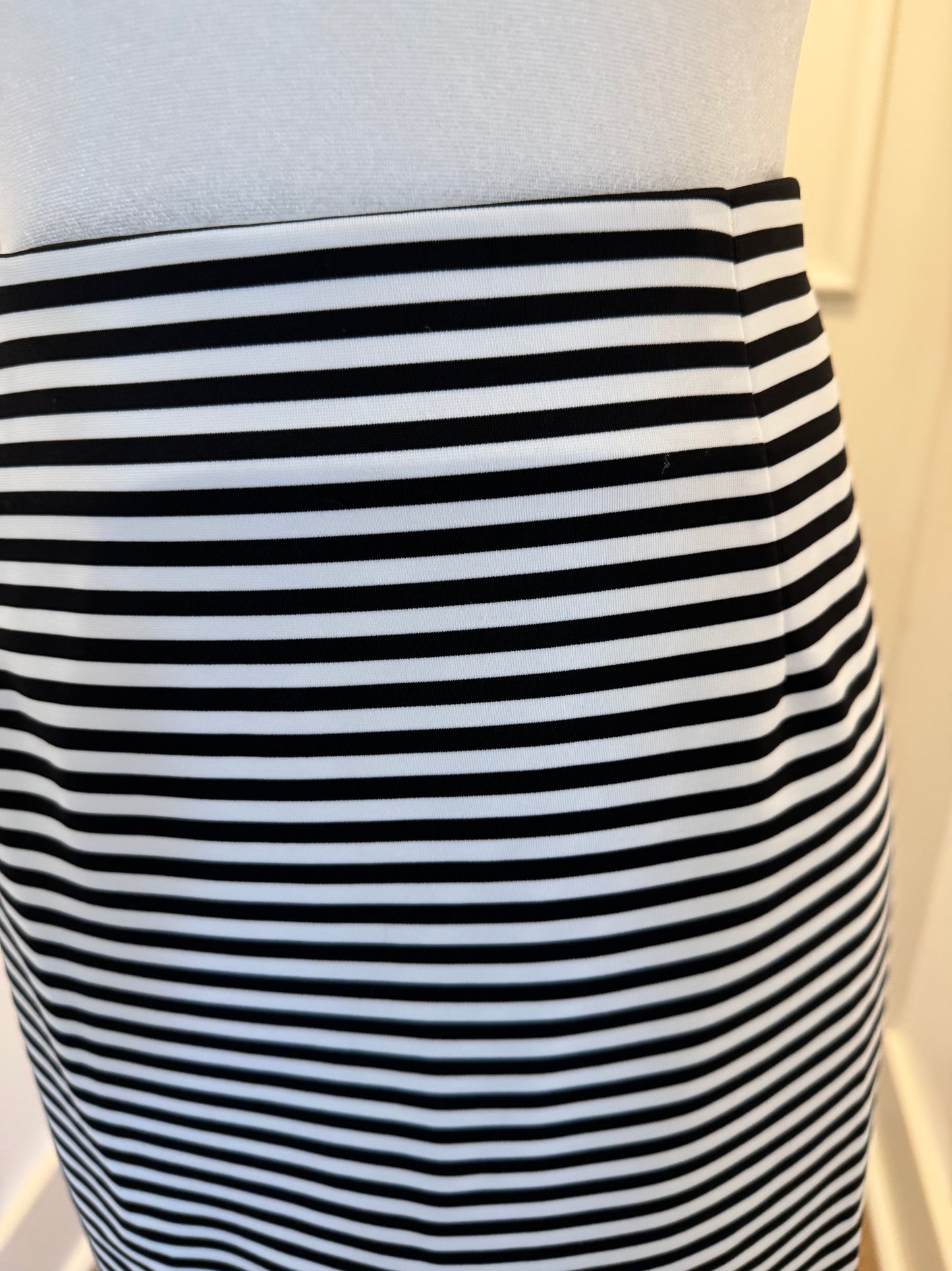 Dainty Jewells Black and White Stripe Pencil Skirt
