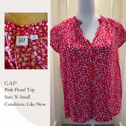GAP Pink Floral Top