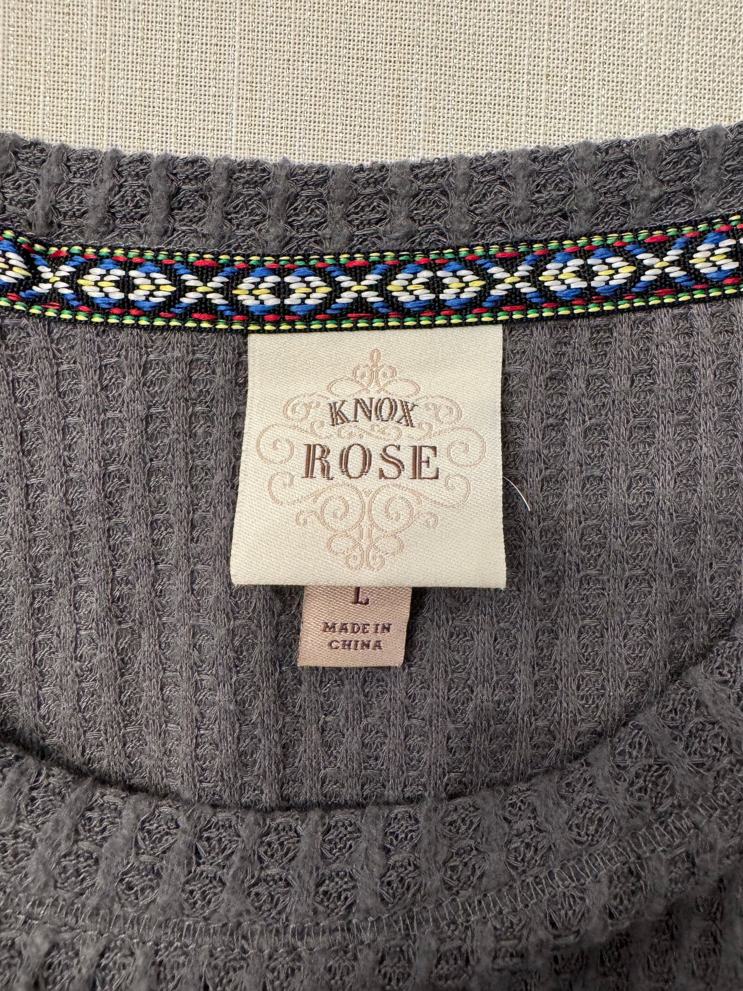 Knox Rose Gray Leopard Print Sweatshirt