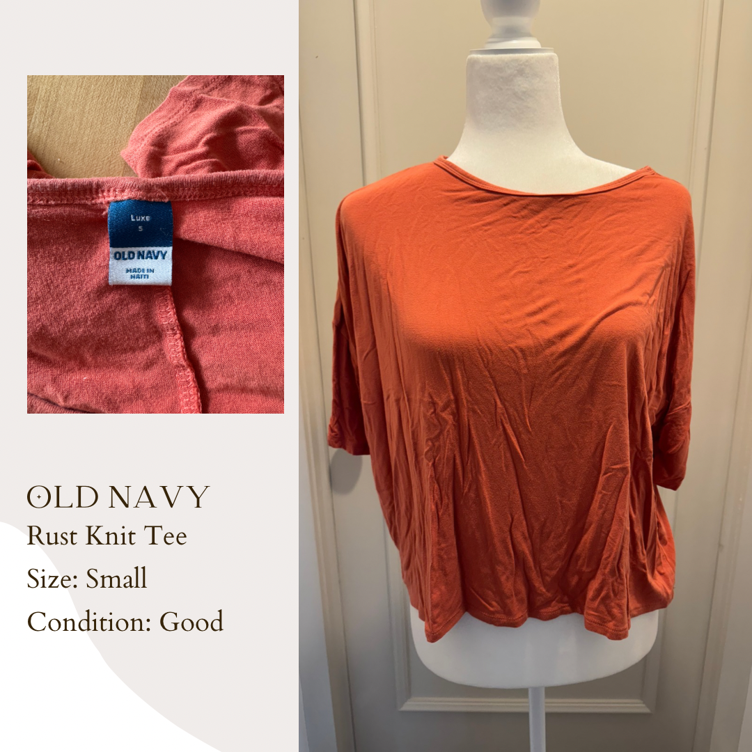 Old Navy Rust Knit Tee
