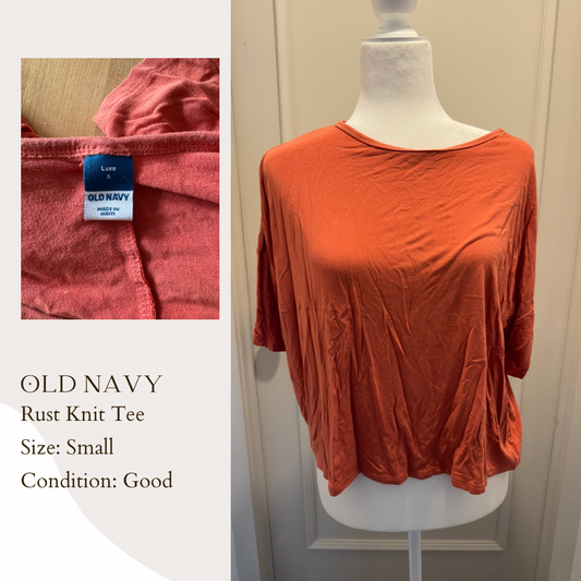 Old Navy Rust Knit Tee
