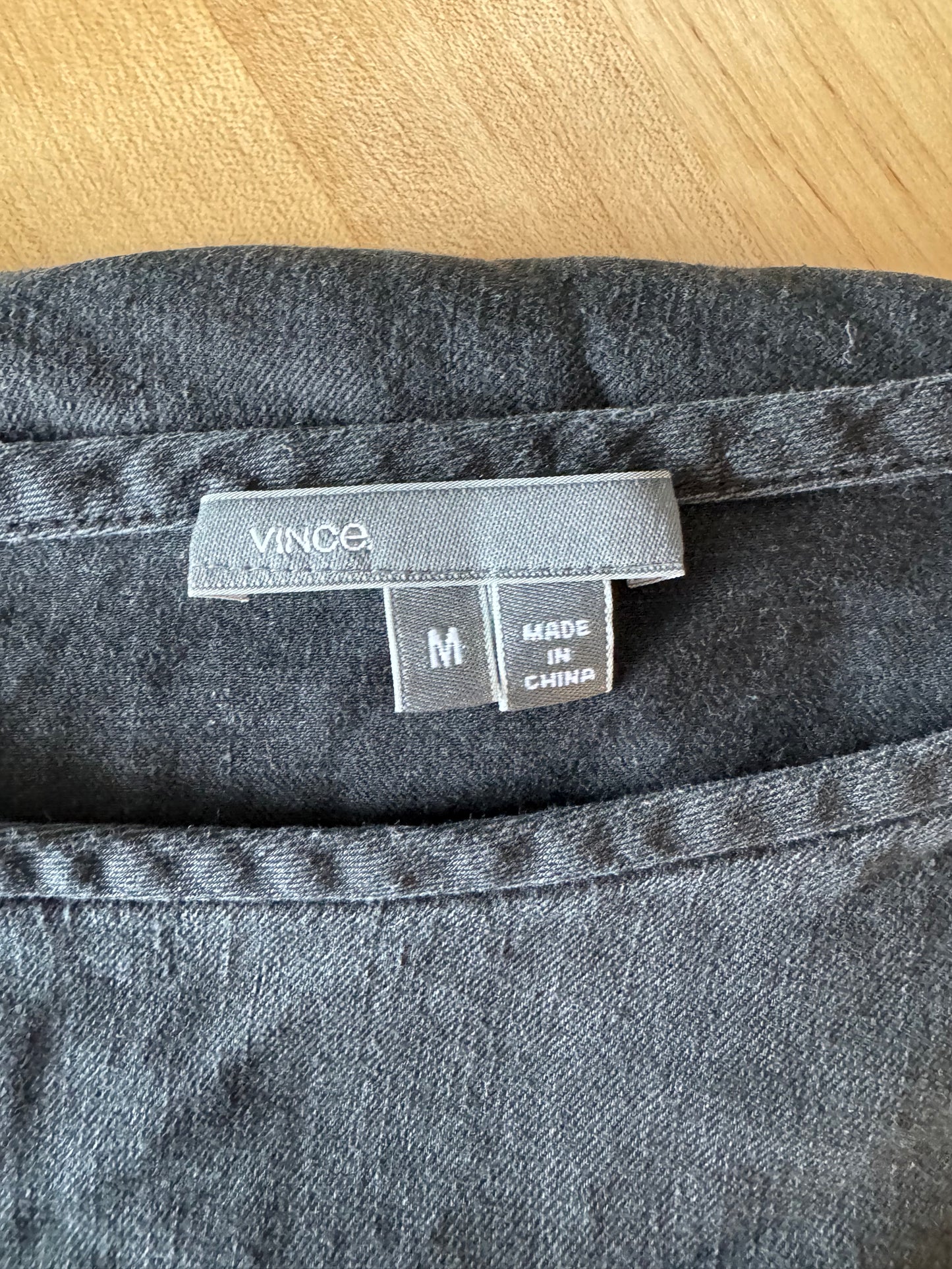 Vince Black Denim Top