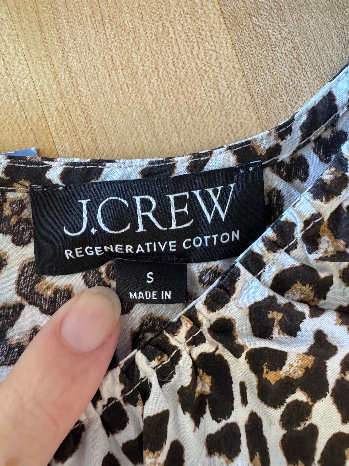 J. Crew Leopard Top With Elastic Waist