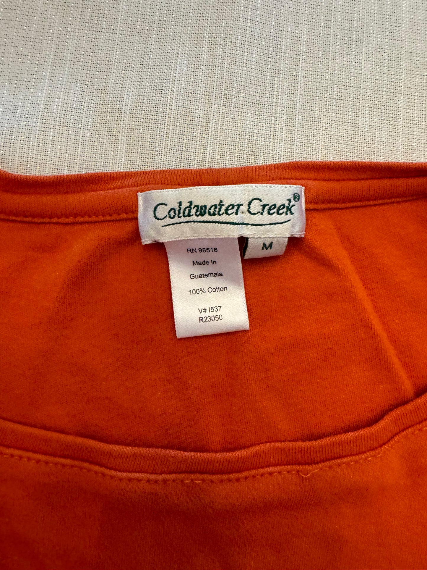 Coldwater Creek Burnt Orange Tee