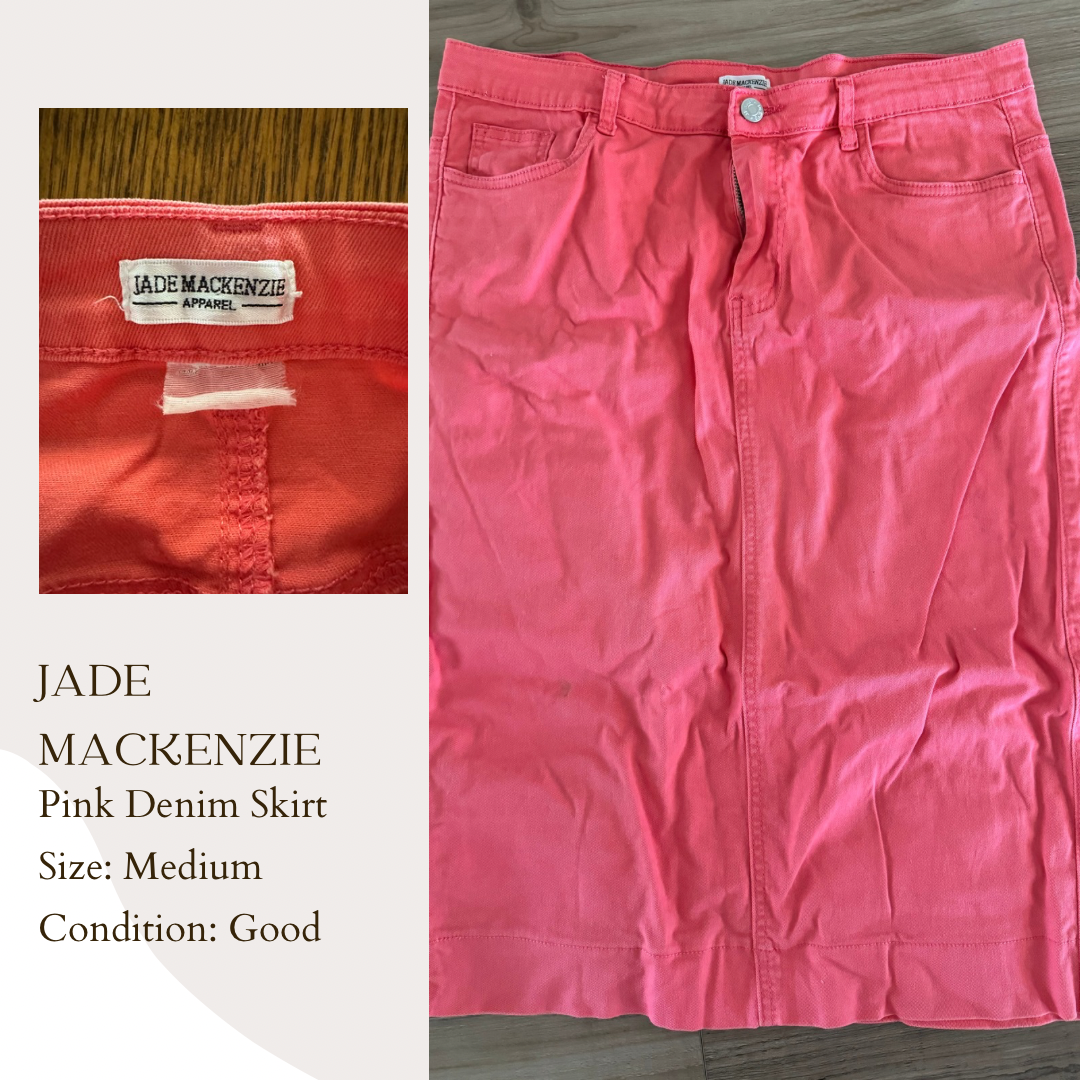 Jade Mackenzie Pink Denim Skirt