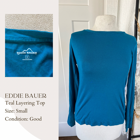 Eddie Bauer Teal Layering Top no