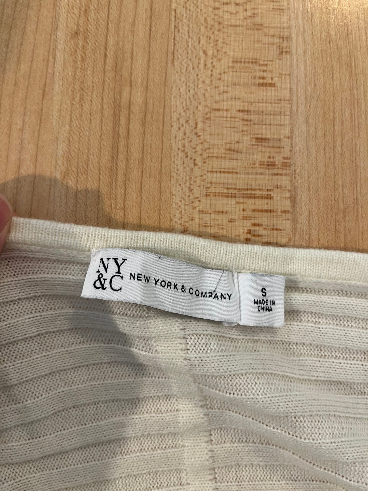 New York & Company Cream Sweater