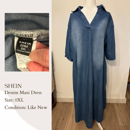 Shein Denim Maxi Dress