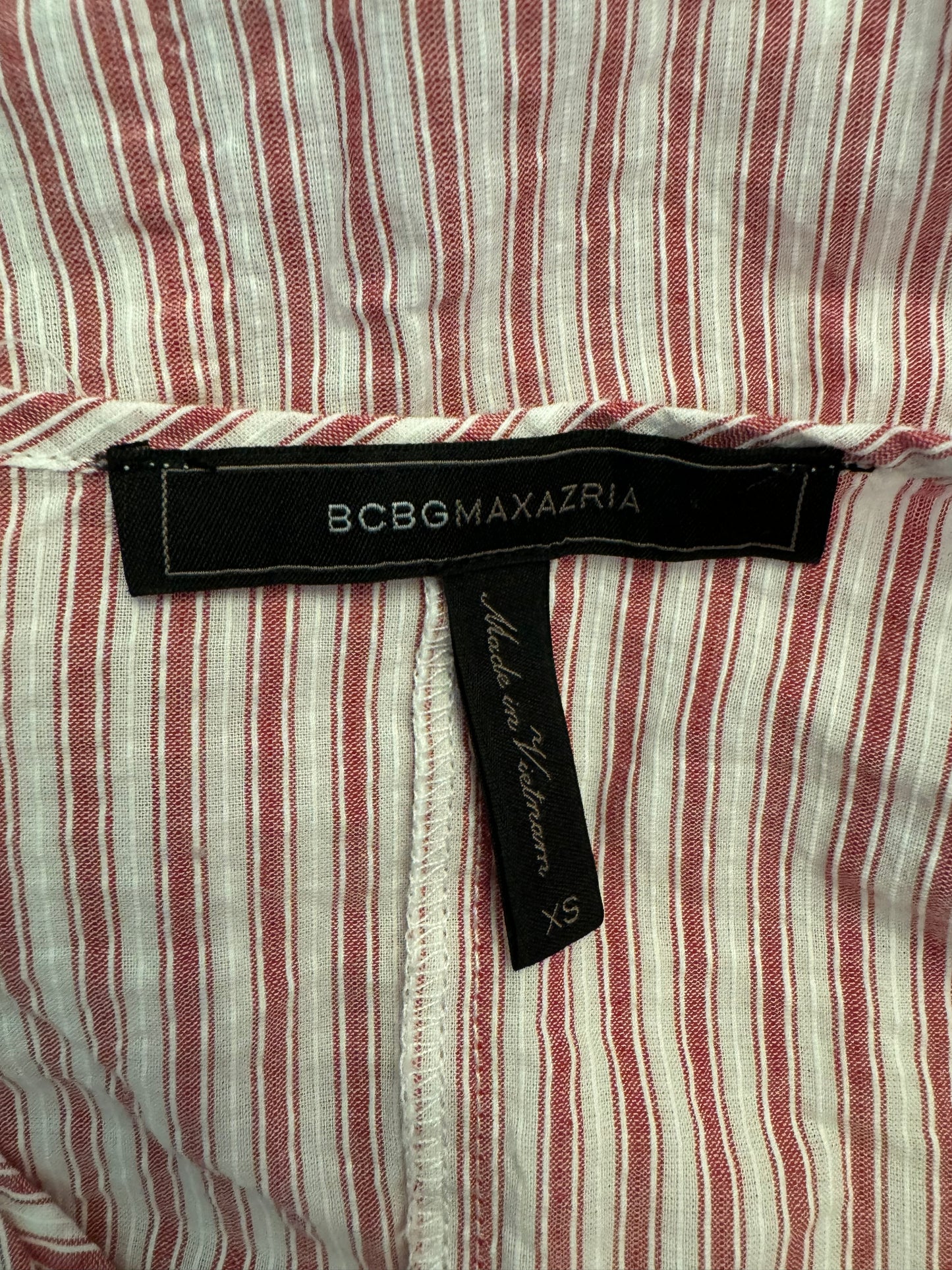 BCBG Maxazria Red and White Stripe Top