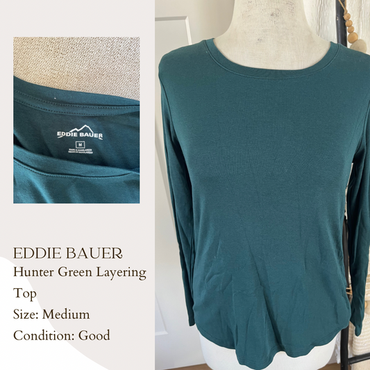 Eddie Bauer Hunter Green Layering Top