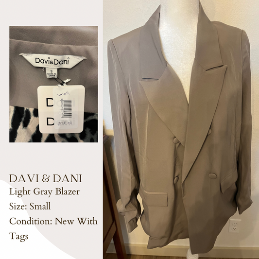 Davi & Dani Light Gray Blazer