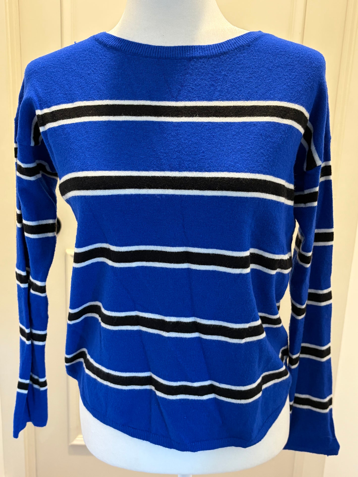 Express Blue and Black Stripe Sweater