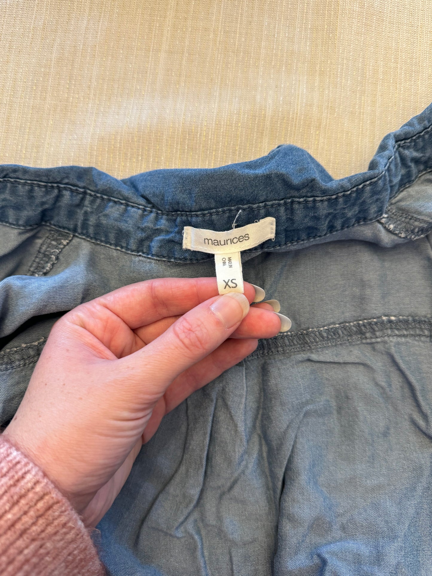 Maurice’s Denim Button Front Top