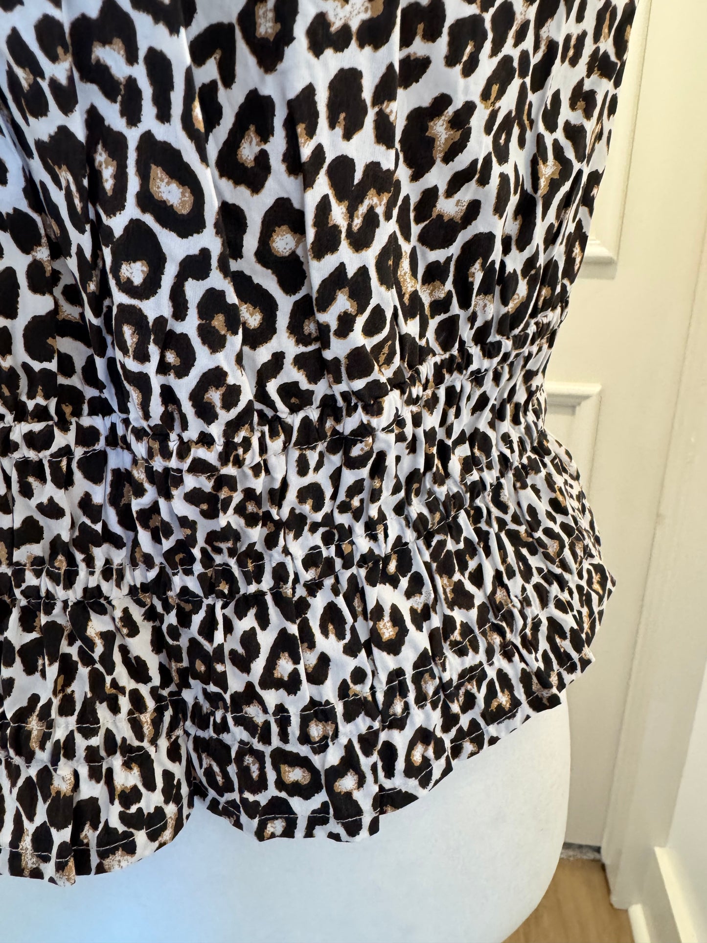 J. Crew Leopard Top With Elastic Waist