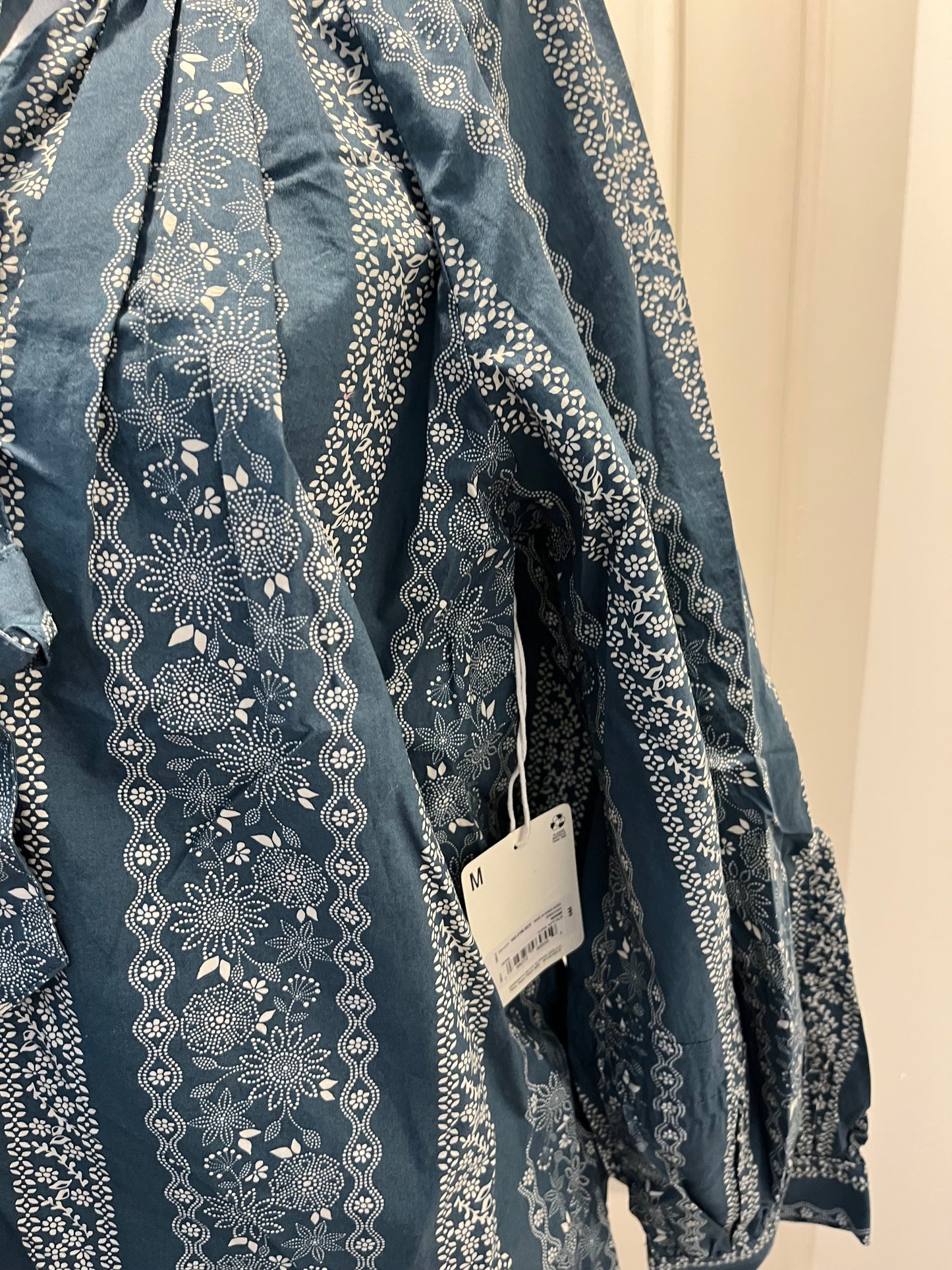 A.N.A. Blue Floral Print Top