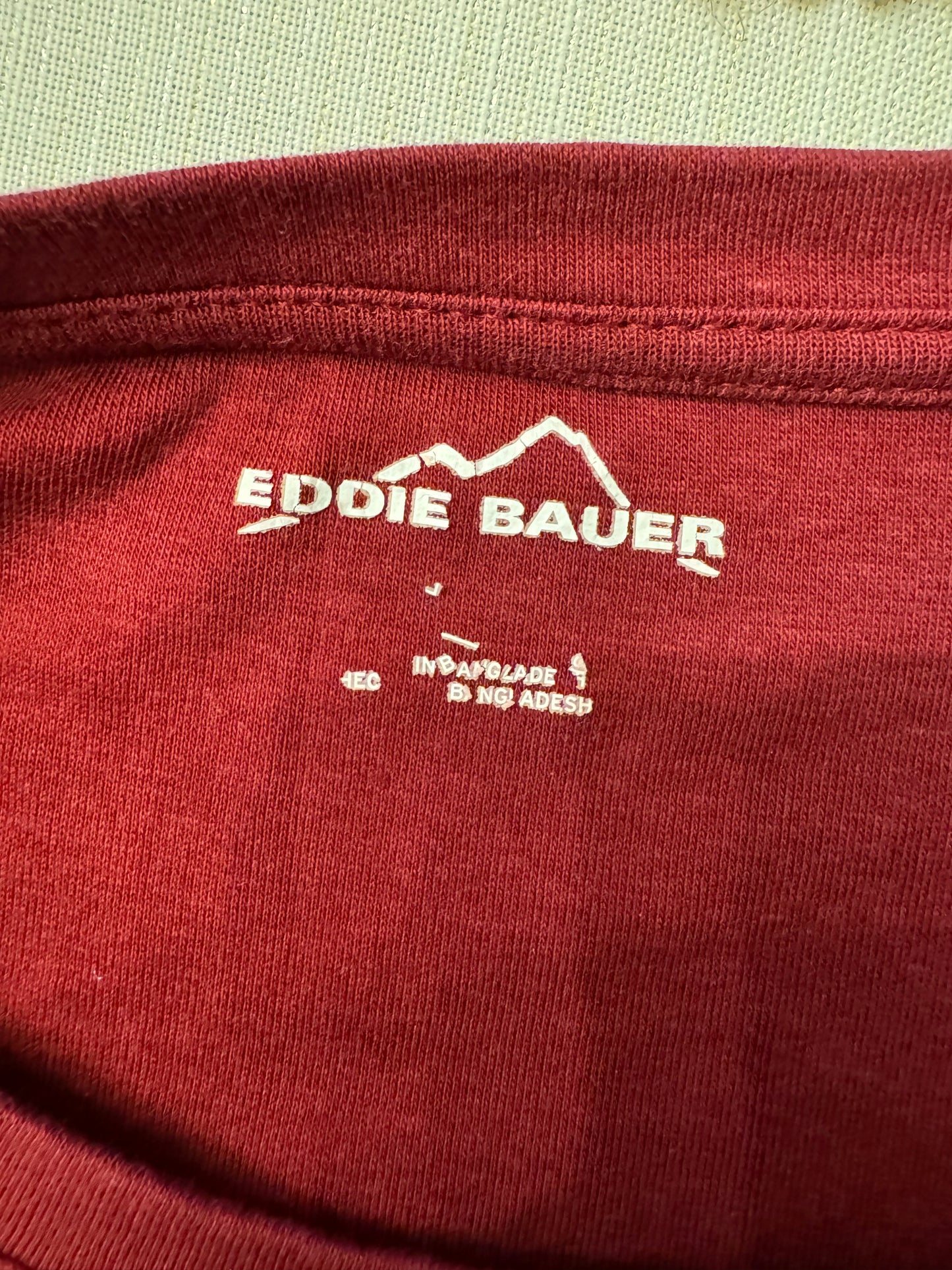 Eddie Bauer Burgundy Knit Layering Top