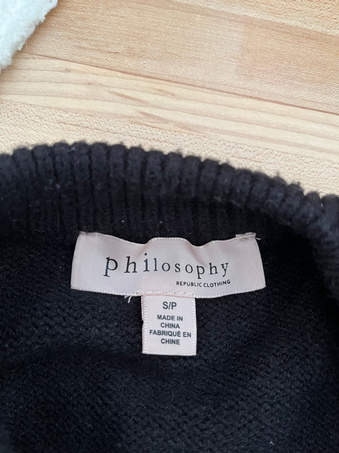 Philosophy Black and White Stripe Sweater