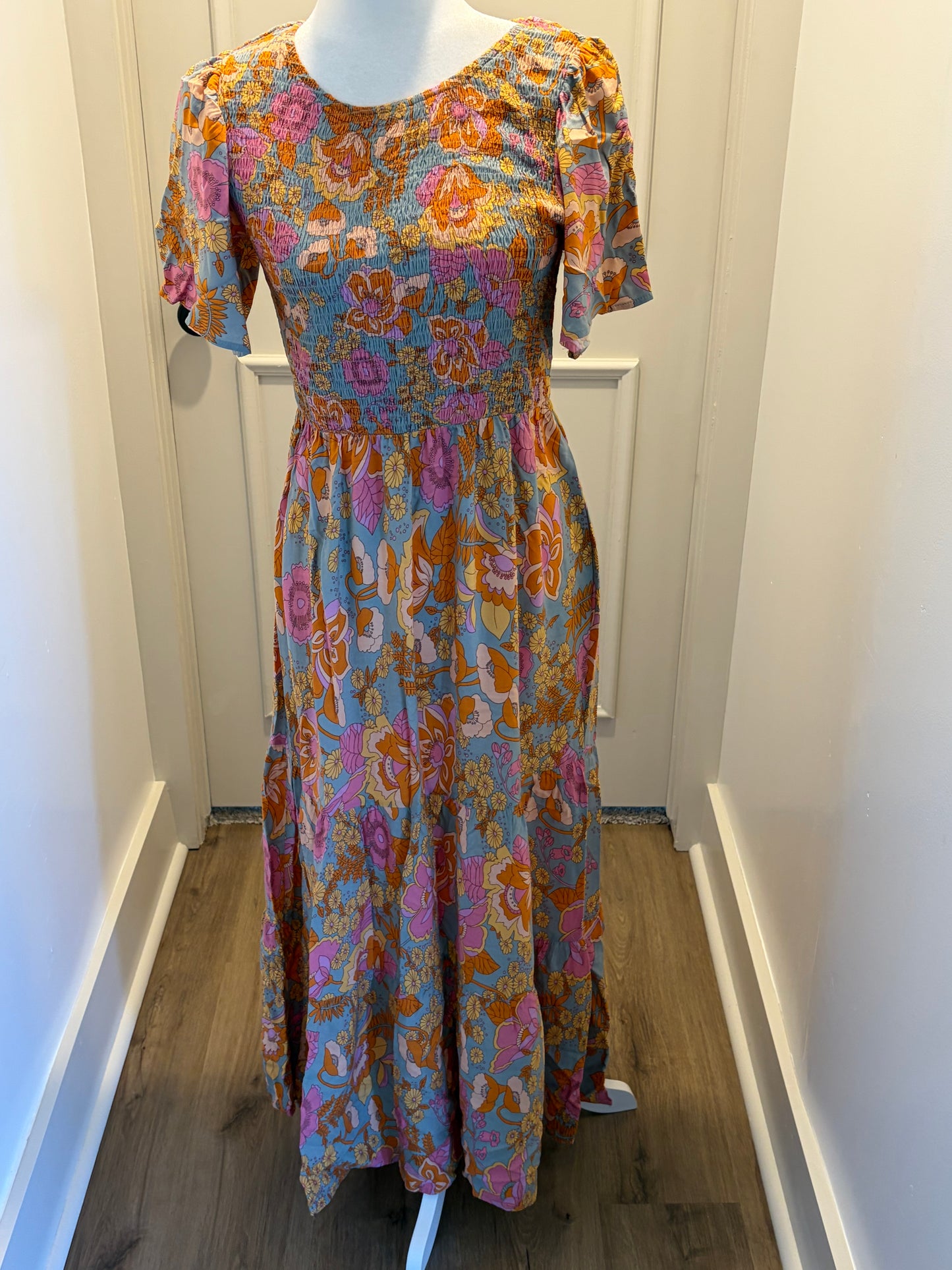 Zesica Floral Ruched Maxi Dress