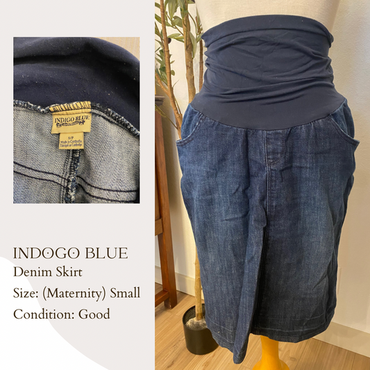 Indigo Blue Denim Skirt