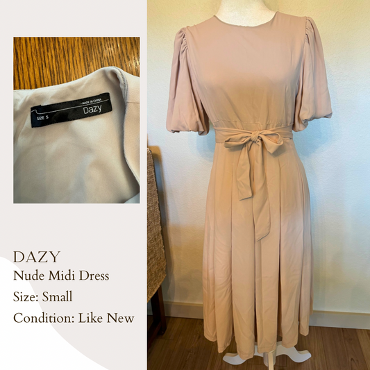 Dazy Nude Midi Dress