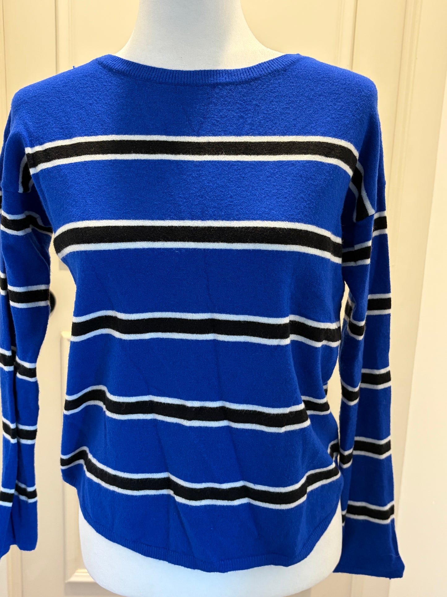 Express Blue and Black Stripe Sweater