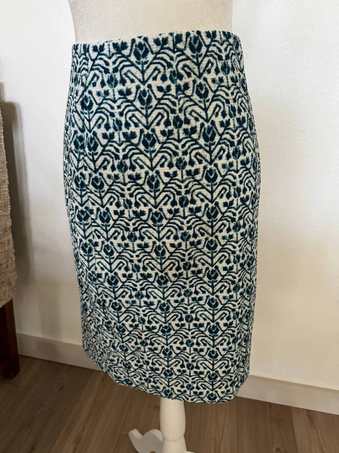 Cato Blue Print Pencil Skirt