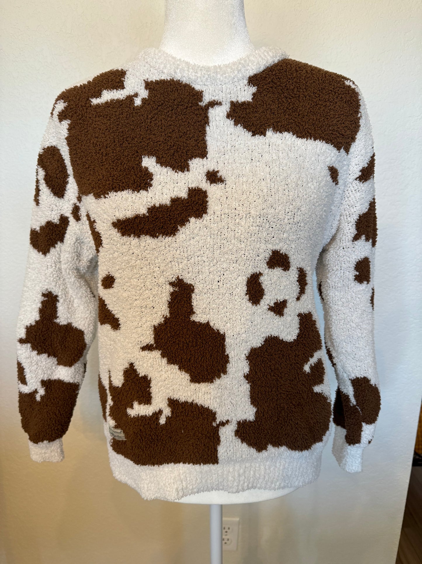 Simply Southern Cow Print Sweater