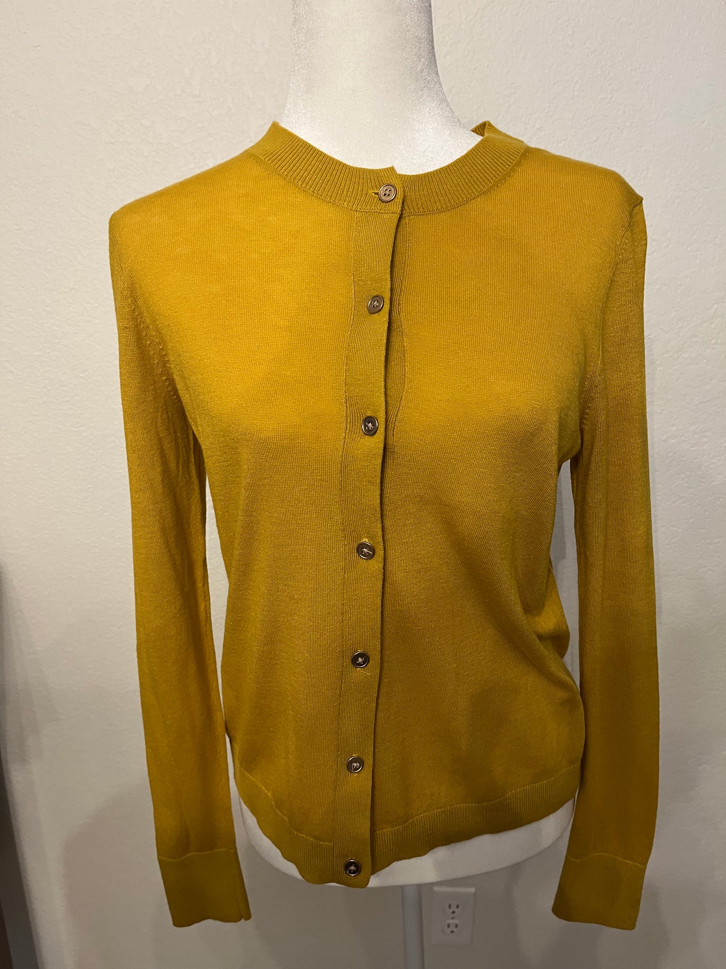 Loft Mustard Knit Cardigan