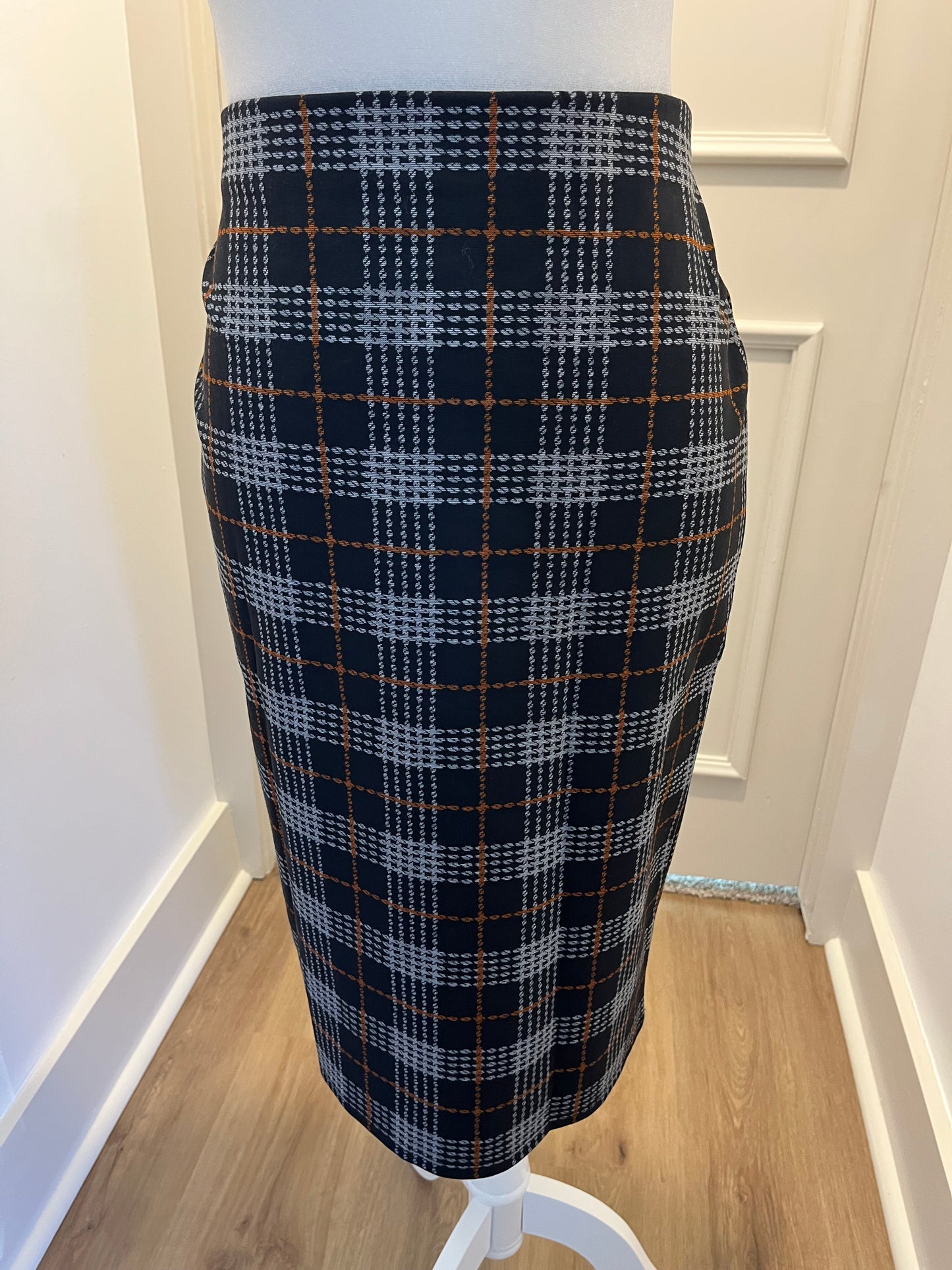 NYCC Black and White Plaid Pencil Skirt