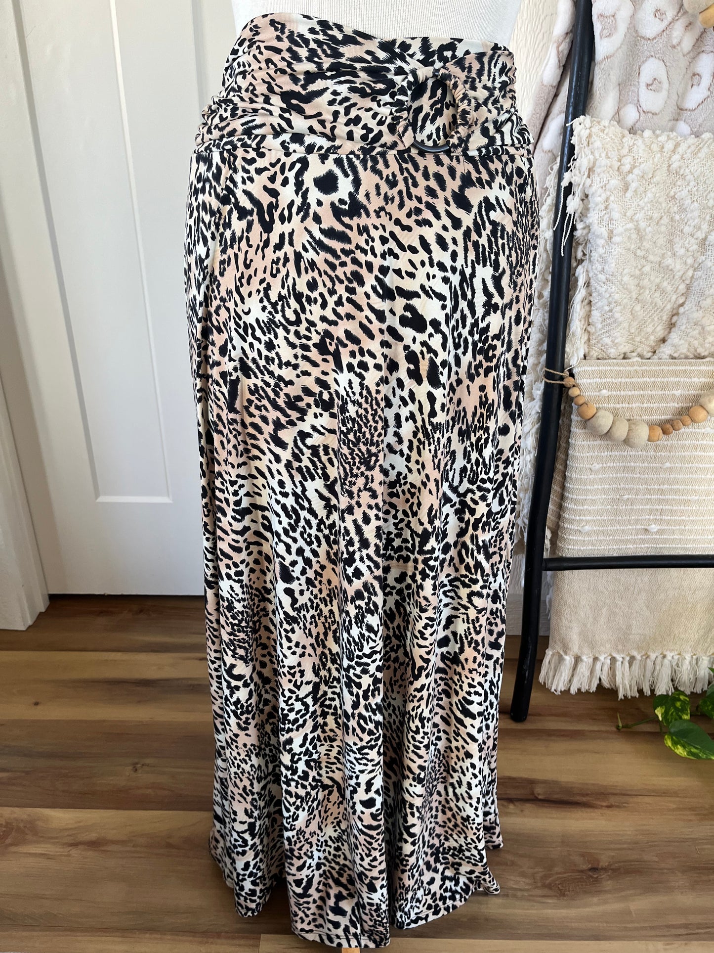 Robert Louis Leopard Maxi Skirt