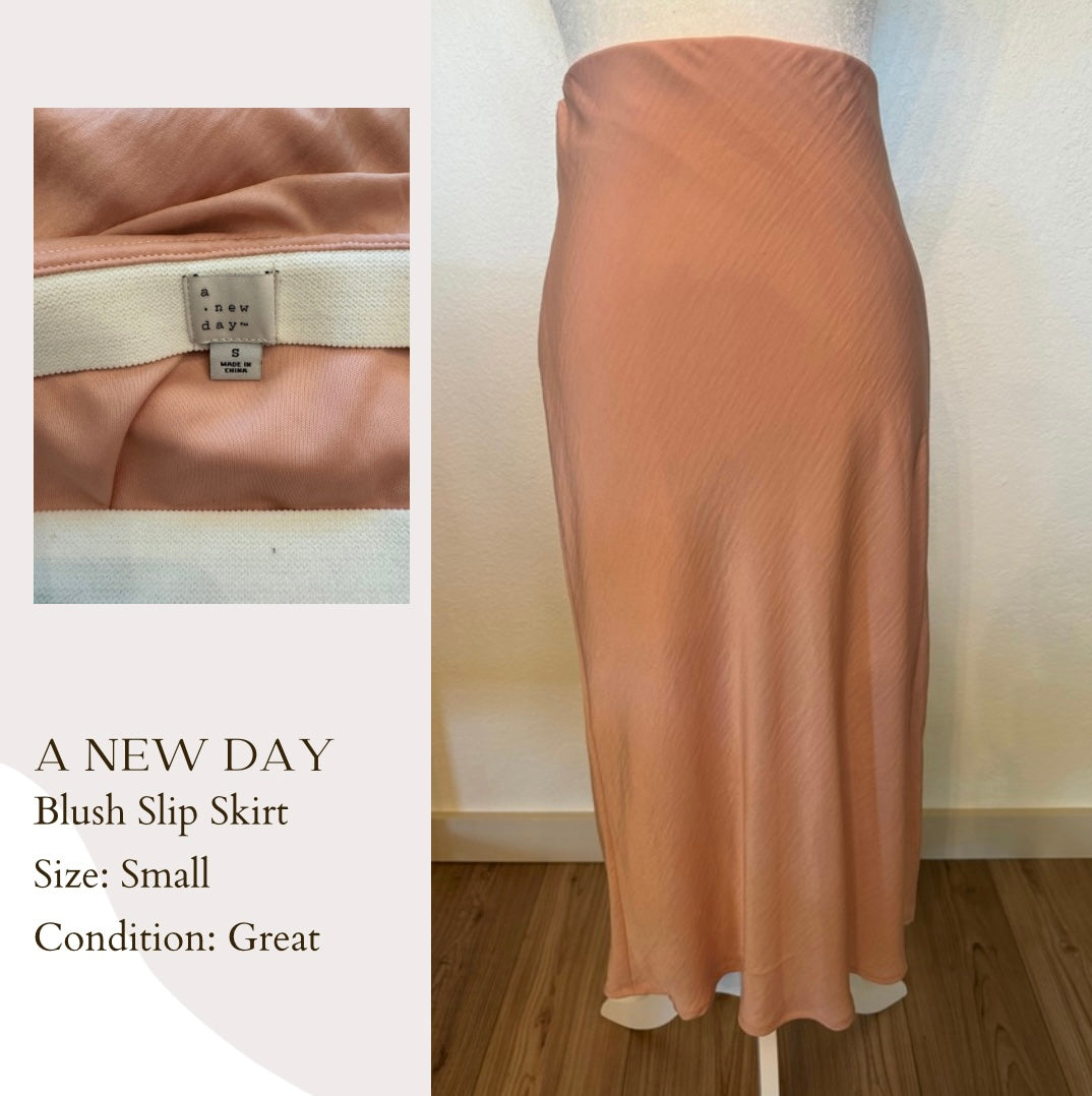 A New Day Blush Slip Skirt