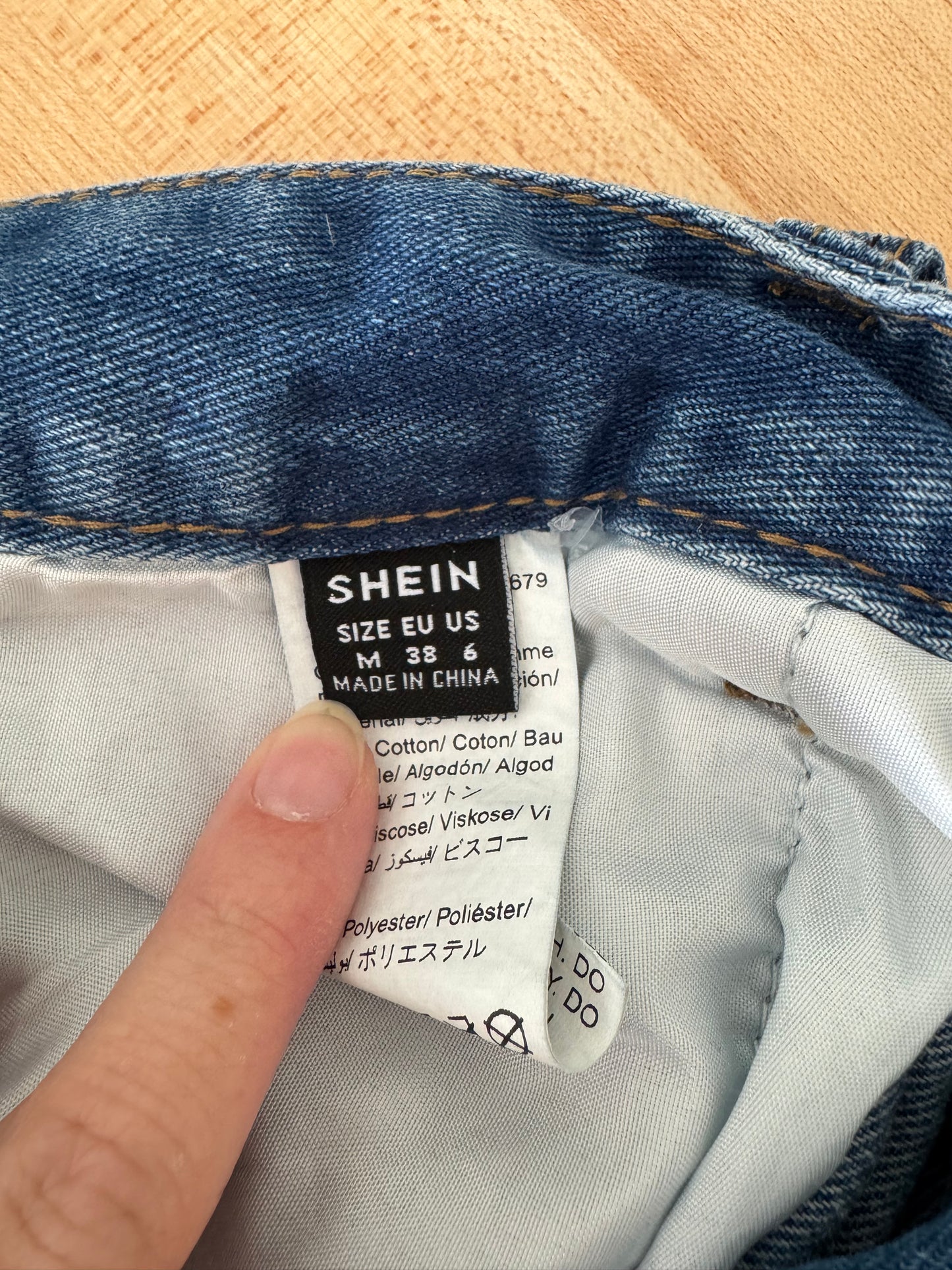 Shein Button Front Denim Skirt