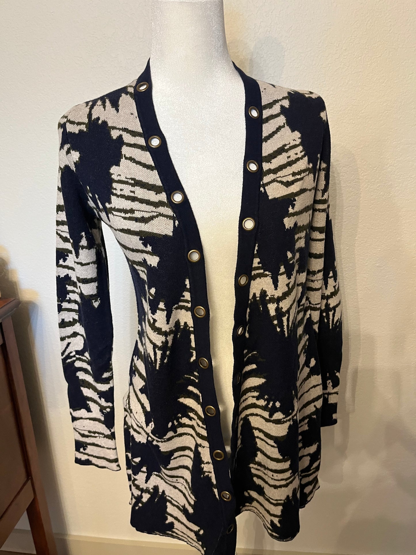 Belldini Navy Printed Cardigan