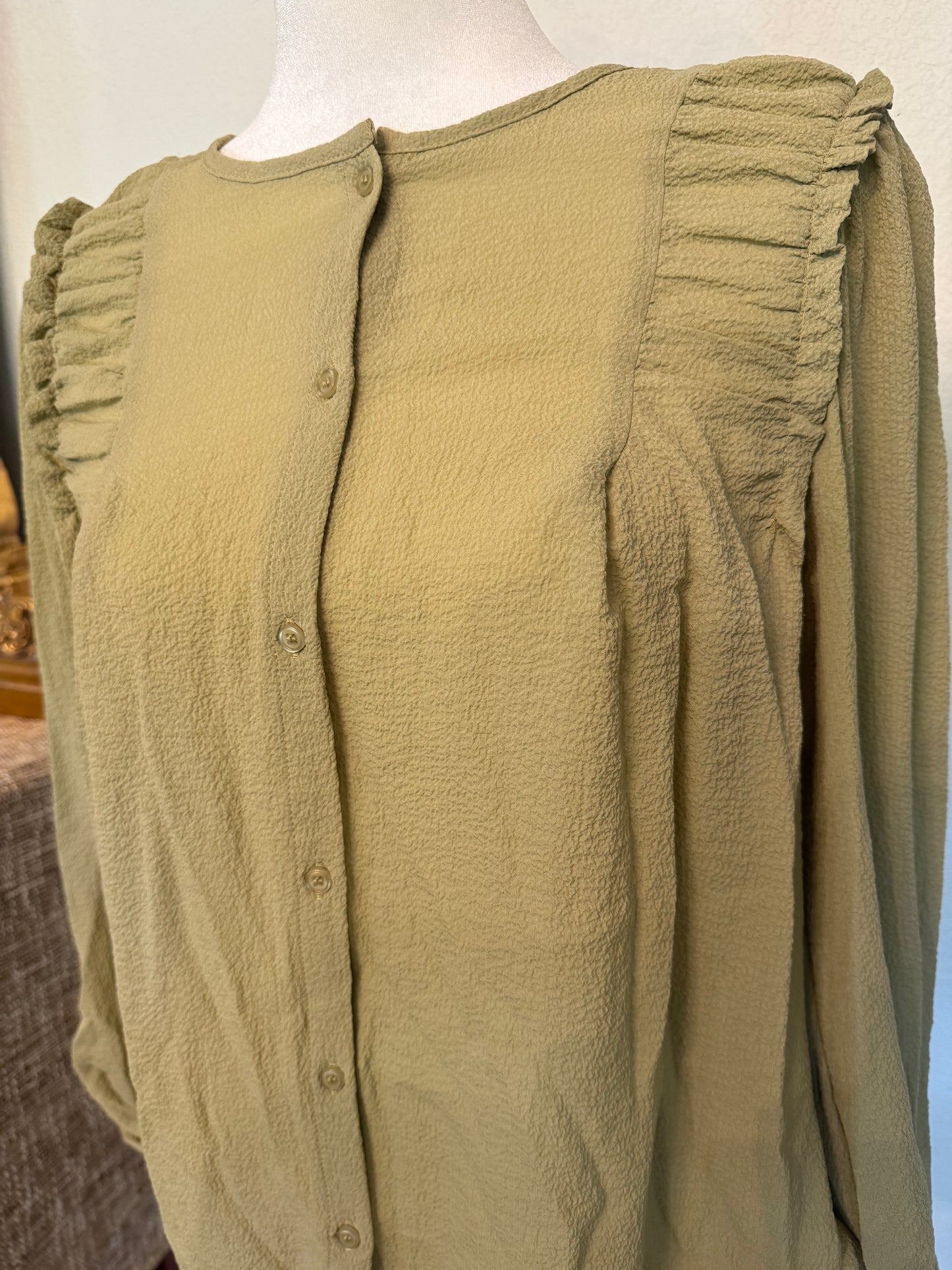 Max Studio Sage Green Top