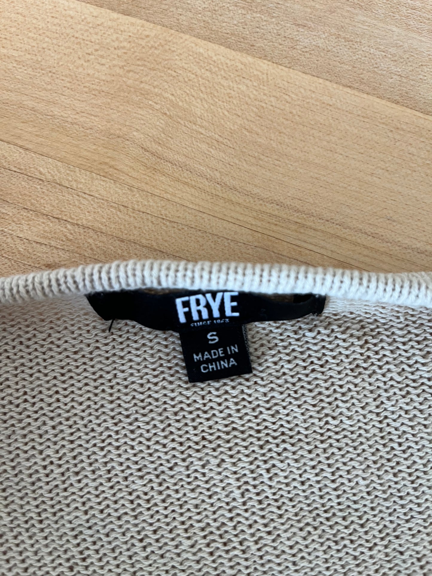 Frye Beige Knit Cardigan